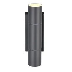 Applique Da Esterno-Selezionato da Mazzolaluce Applique cilindro 2 luci da esterno antracite anti corrosione ip65