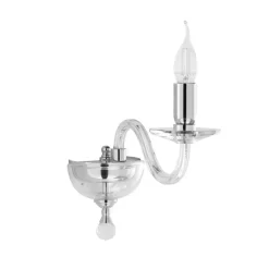 Applique Camera Da Letto-Ondaluce Applique classica ap paganin vetro trasparente dettagli cromo
