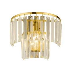 Applique Da Parete-Ondaluce Applique classica con pendenti ap castle oro elegante