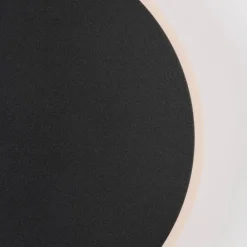 Applique Da Parete-Selezionato da Mazzolaluce Applique 20cm led 20w disco nero 3000k cerchio moderna rotonda
