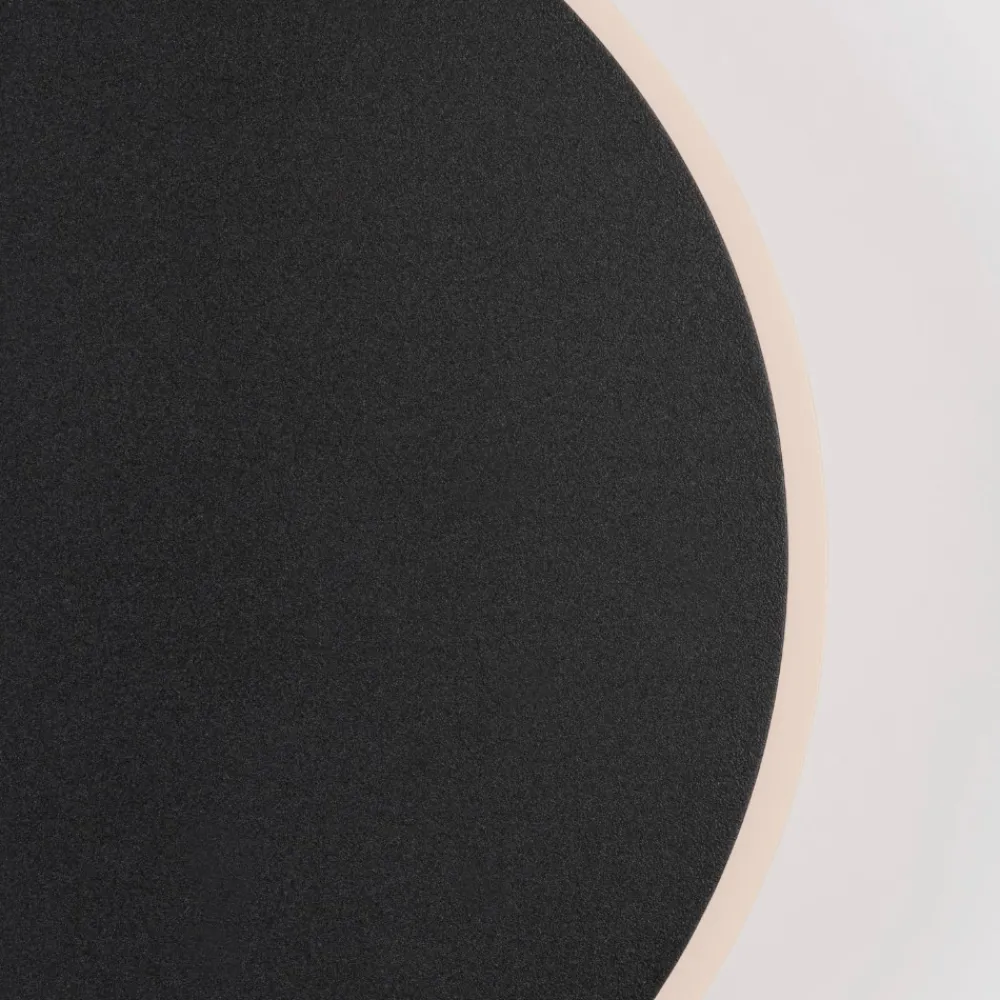 Applique Da Parete-Selezionato da Mazzolaluce Applique 20cm led 20w disco nero 3000k cerchio moderna rotonda