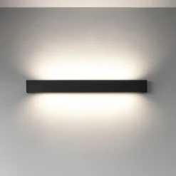 Applique Da Parete-Selezionato da Mazzolaluce Applique 90cm moderna led 36w 3000k rettangolare nero