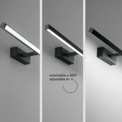 Applique Da Bagno-Perenz Illuminazione Applique 77cm orientabile cromo per specchio da bagno riga perenz