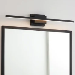 Applique Da Bagno-Selezionato da Mazzolaluce Applique 90 cm per specchio da bagno nero