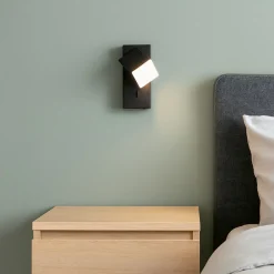 Applique Camera Da Letto-Selezionato da Mazzolaluce Applique comodino camera da letto nero led 3000k orientabile