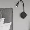 Applique Camera Da Letto-Selezionato da Mazzolaluce Applique comodino camera da letto led 3w 3000k nero luce orientabile
