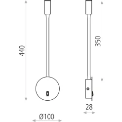 Applique Camera Da Letto-Selezionato da Mazzolaluce Applique comodino camera da letto led 3w 3000k nero luce orientabile