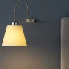 Applique Camera Da Letto-Selezionato da Mazzolaluce Applique comodino per camera da letto pergamena beige braccio flessibile cromato