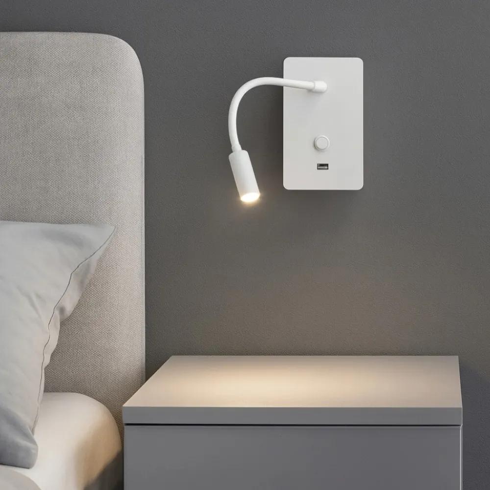 Applique Camera Da Letto-Selezionato da Mazzolaluce Applique comodino per camera da letto led 3w 3000k bianco presa usb