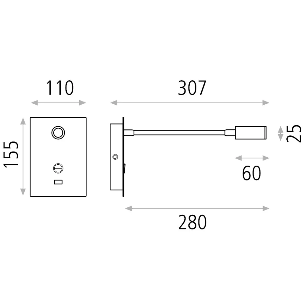 Applique Camera Da Letto-Selezionato da Mazzolaluce Applique comodino per camera da letto led 3w 3000k bianco presa usb
