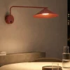 Applique Da Parete-Selezionato da Mazzolaluce Applique con braccio lungo orientabile rosso per illuminazione tavolo