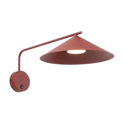 Applique Da Parete-Selezionato da Mazzolaluce Applique con braccio lungo orientabile rosso per illuminazione tavolo