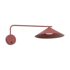 Applique Da Parete-Selezionato da Mazzolaluce Applique con braccio lungo orientabile rosso per illuminazione tavolo