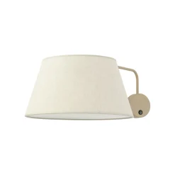 Applique Camera Da Letto-Selezionato da Mazzolaluce Applique con braccio orientabile beige in tessuto per comodino camera da letto