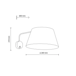 Applique Camera Da Letto-Selezionato da Mazzolaluce Applique con braccio orientabile nero per comodino camera da letto