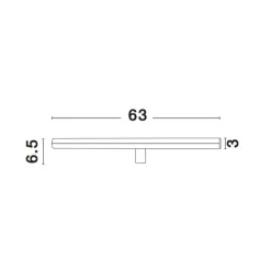 Applique Da Bagno-Selezionato da Mazzolaluce Applique con clip per specchio bagno 63cm cromo 18w 3000k