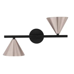 Applique Da Parete-Selezionato da Mazzolaluce Applique con faretti 2 luci paralumi a cono