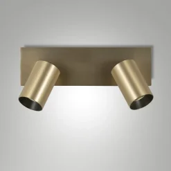 Applique Da Parete-Fabas Luce Applique con faretti orientabili oro ottone flores