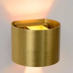 Applique Da Parete-Selezionato da Mazzolaluce Applique con lampadina led g9 3w 2700k curvo metallo colore oro