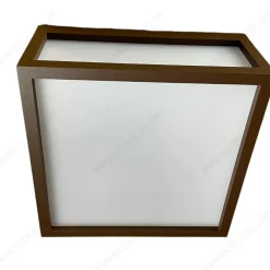 Applique Da Esterno-IsyLuce Applique corten marrone per esterno quadrato quad déco