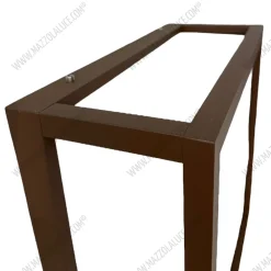 Applique Da Esterno-IsyLuce Applique corten marrone per esterno quadrato quad déco