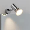 Applique Da Bagno-Selezionato da Mazzolaluce Applique cromo per bagno moderno con luce orientabile