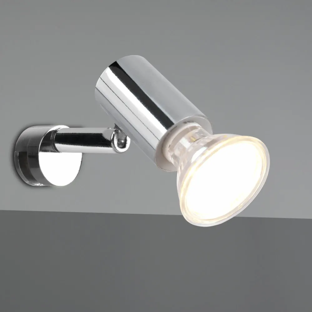 Applique Da Bagno-Selezionato da Mazzolaluce Applique cromo per bagno moderno con luce orientabile