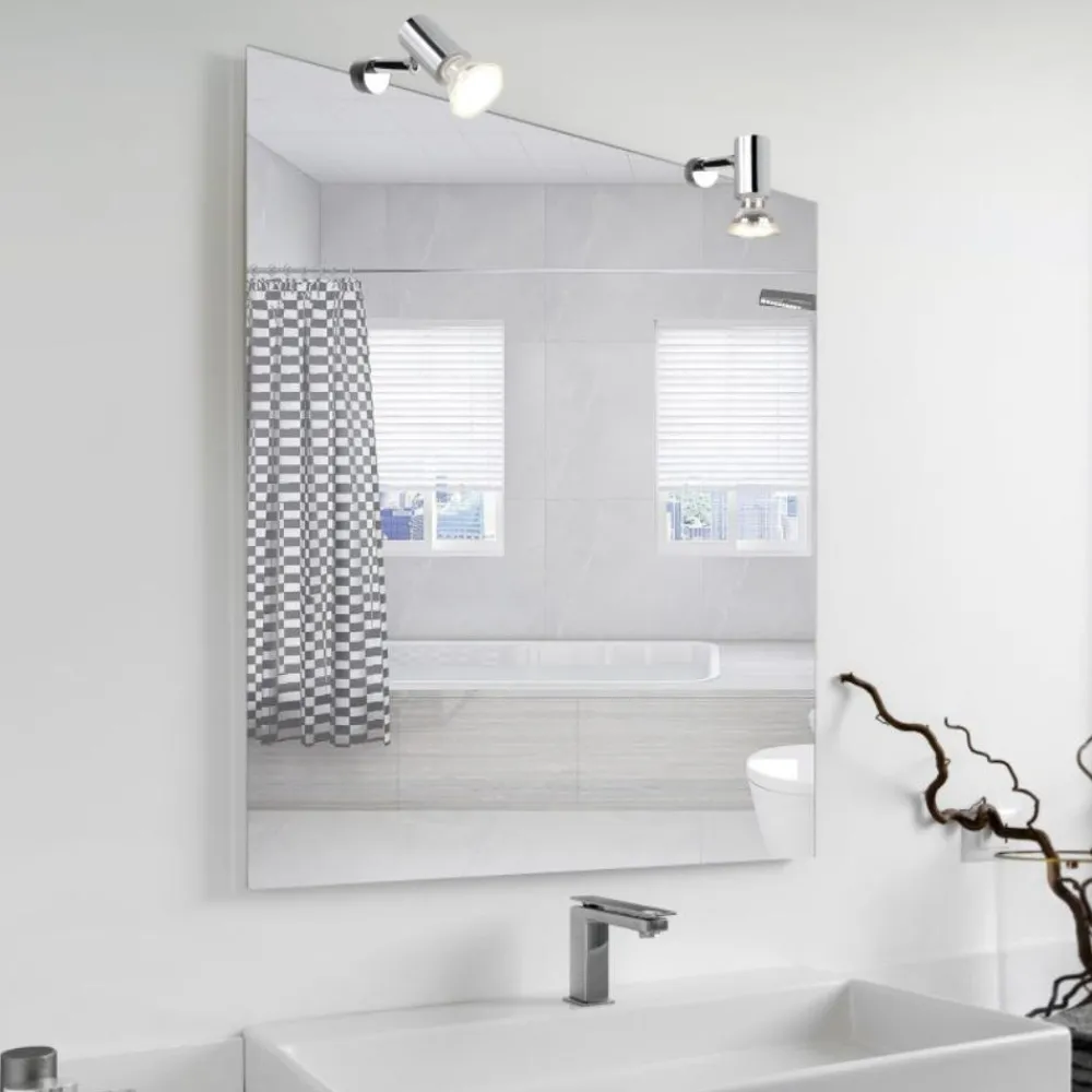 Applique Da Bagno-Selezionato da Mazzolaluce Applique cromo per bagno moderno con luce orientabile