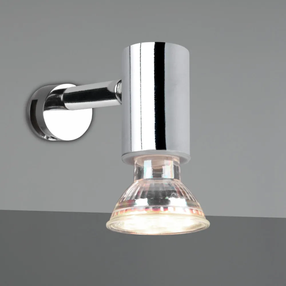 Applique Da Bagno-Selezionato da Mazzolaluce Applique cromo per bagno moderno con luce orientabile