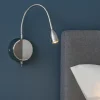 Applique Camera Da Letto-Selezionato da Mazzolaluce Applique cromo per comodini camera da letto orientabile con interruttore