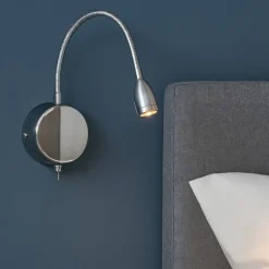 Applique Camera Da Letto-Selezionato da Mazzolaluce Applique cromo per comodini camera da letto orientabile con interruttore
