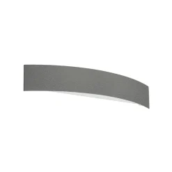 Applique Da Parete-Linea Light Applique cruve led 15w 3000k grigio cemento moderna