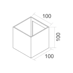 Applique Da Esterno-Life Electronics Applique cubo bianco per esterni smart life wifi ip65 led tricolor rgb
