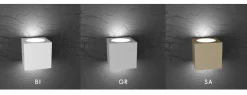 Applique Da Parete-Top Light Applique cubo grigio luci sopra sotto moderna toplight plate