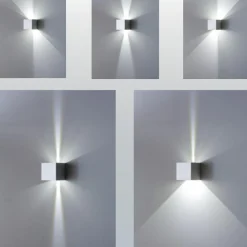 Applique Da Esterno-IsyLuce Applique cubo led 6w 3000k antracite per esterno