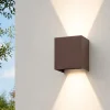 Applique Da Esterno-Selezionato da Mazzolaluce Applique cubo 20w 3000k xl corten marrone da esterno