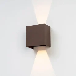 Applique Da Esterno-Selezionato da Mazzolaluce Applique cubo xl corten marrone per esterno 20w 4000k