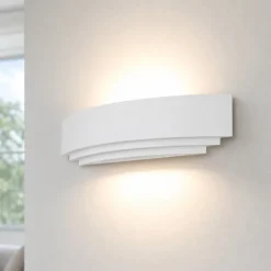Applique Da Parete-Selezionato da Mazzolaluce Applique curva di gesso bianco design moderna