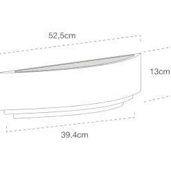 Applique Da Parete-Selezionato da Mazzolaluce Applique curva di gesso bianco design moderna