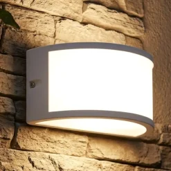 Applique Da Esterno-Selezionato da Mazzolaluce Applique curva per esterno bianca led 4000k ip65