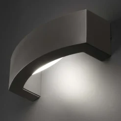 Applique Da Esterno-Selezionato da Mazzolaluce Applique curva per esterno grigio scuro luce indiretta e27 led