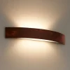 Applique Da Parete-Linea Light Applique curve led 15w 3000k marrone scuro moderna