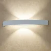 Applique Da Parete-Linea Light Applique curve bianco led 35w 3000k moderna