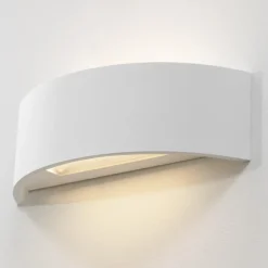 Applique Da Parete-Selezionato da Mazzolaluce Applique curvo led 18w 3000k gesso ceramica bianca