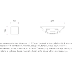 Applique Da Parete-Selezionato da Mazzolaluce Applique curvo led 18w 3000k gesso ceramica bianca