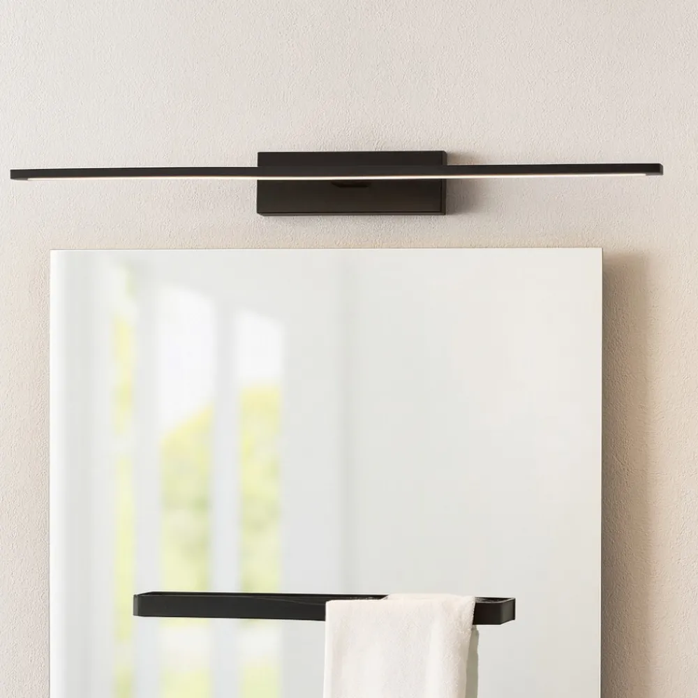 Applique Da Bagno-Selezionato da Mazzolaluce Applique da bagni nera per specchio 20w 3000k