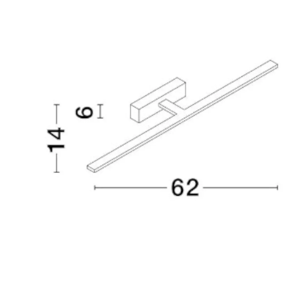 Applique Da Bagno-Selezionato da Mazzolaluce Applique da bagni nera per specchio 20w 3000k