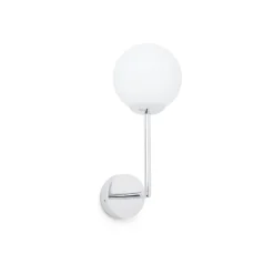 Applique Da Bagno-Selezionato da Mazzolaluce Applique da bagni sfera vetro bianco cromato
