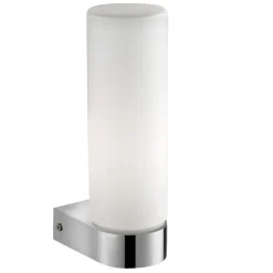 Applique Da Bagno-Selezionato da Mazzolaluce Applique da bagno cilindro cromo vetro bianco moderna ip44