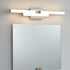Applique Da Bagno-Selezionato da Mazzolaluce Applique da bagno led 14w 4000k bianca geometrica ip44